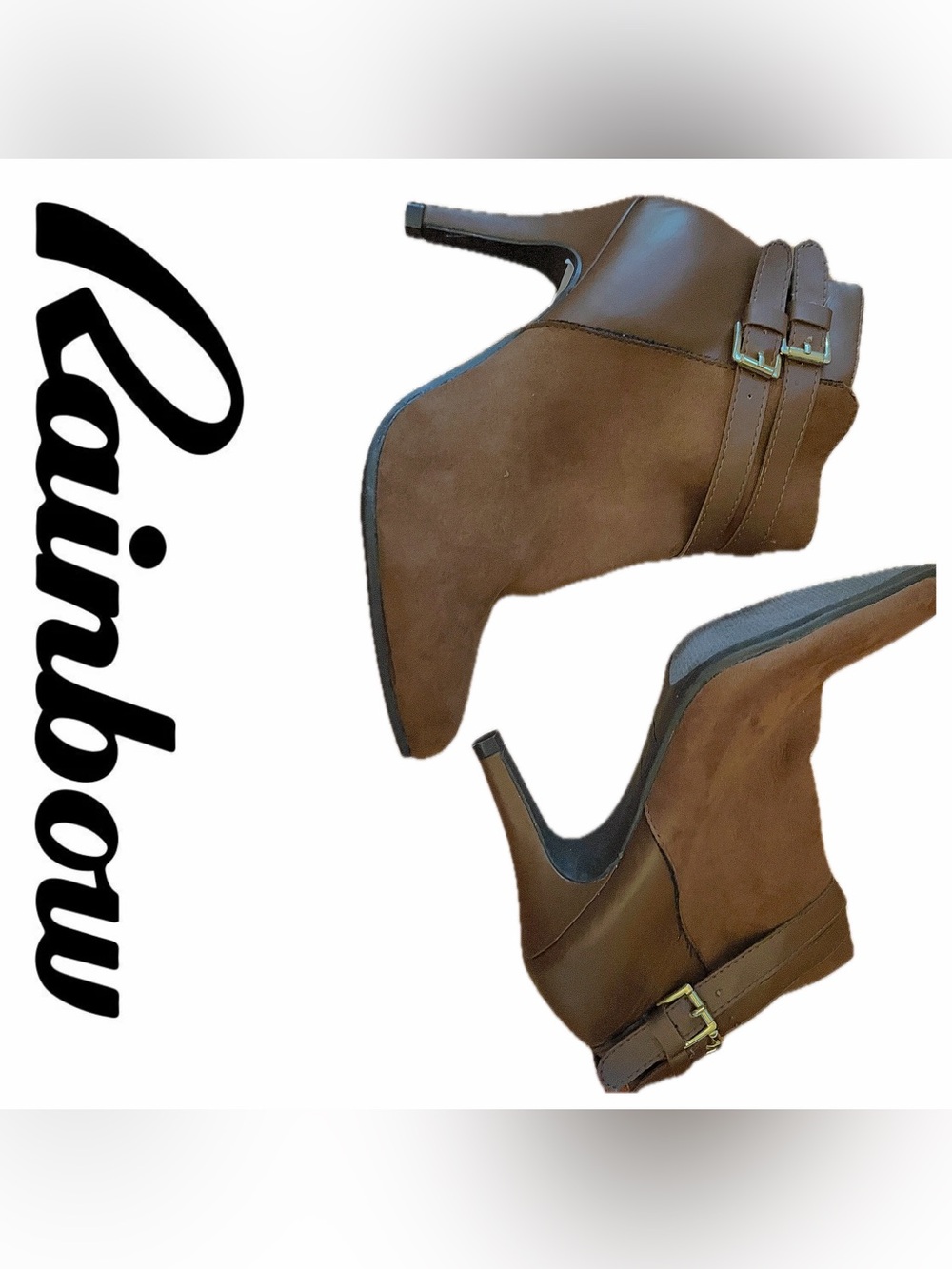 Women's Brown Buckle Ankle Boots - Classic Heeled Booties 🤎